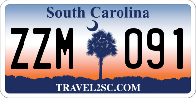 SC license plate ZZM091