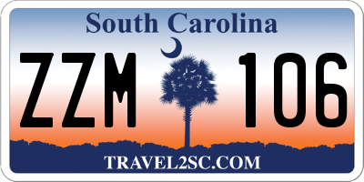 SC license plate ZZM106