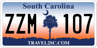 SC license plate ZZM107