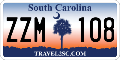 SC license plate ZZM108