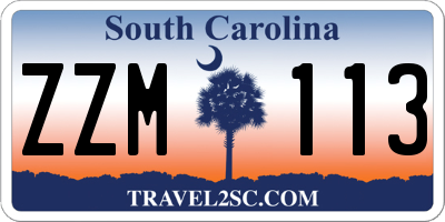 SC license plate ZZM113