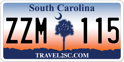 SC license plate ZZM115
