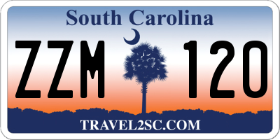 SC license plate ZZM120