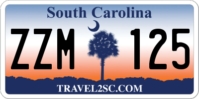 SC license plate ZZM125