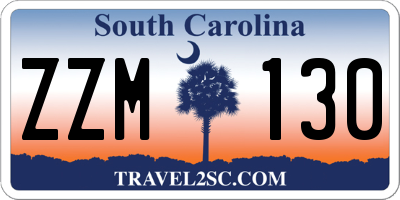 SC license plate ZZM130