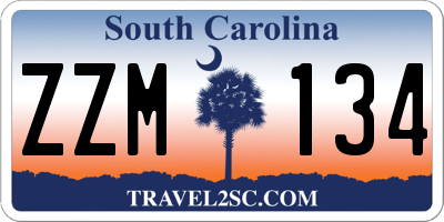 SC license plate ZZM134