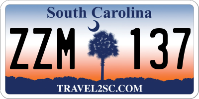 SC license plate ZZM137