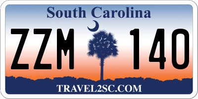 SC license plate ZZM140