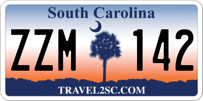 SC license plate ZZM142