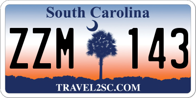 SC license plate ZZM143