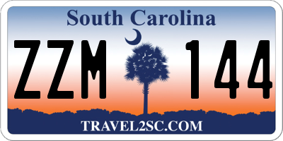 SC license plate ZZM144