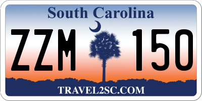 SC license plate ZZM150