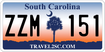 SC license plate ZZM151