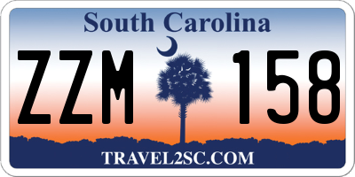 SC license plate ZZM158