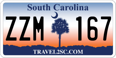 SC license plate ZZM167