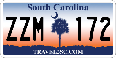 SC license plate ZZM172