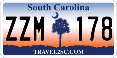 SC license plate ZZM178