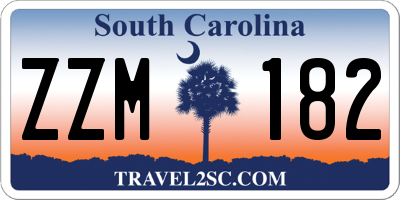 SC license plate ZZM182