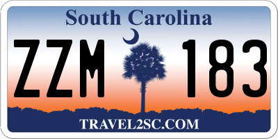 SC license plate ZZM183