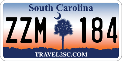 SC license plate ZZM184