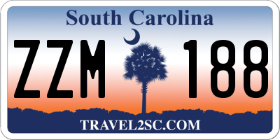 SC license plate ZZM188