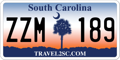 SC license plate ZZM189