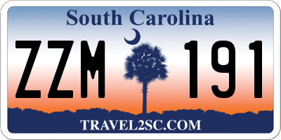 SC license plate ZZM191