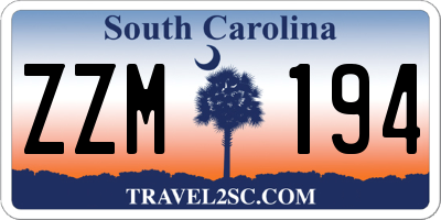 SC license plate ZZM194