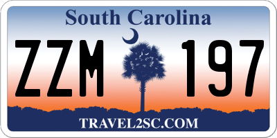 SC license plate ZZM197