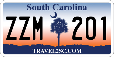 SC license plate ZZM201