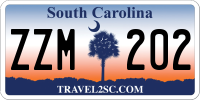 SC license plate ZZM202