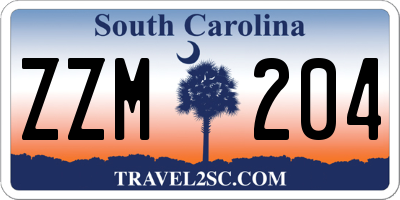 SC license plate ZZM204