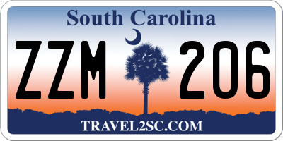 SC license plate ZZM206