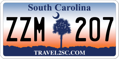 SC license plate ZZM207