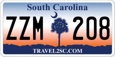 SC license plate ZZM208