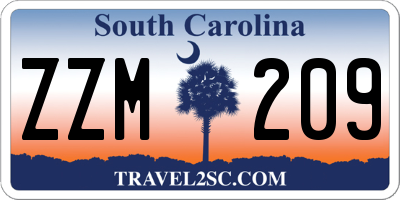 SC license plate ZZM209