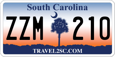 SC license plate ZZM210