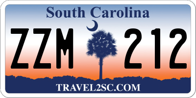 SC license plate ZZM212