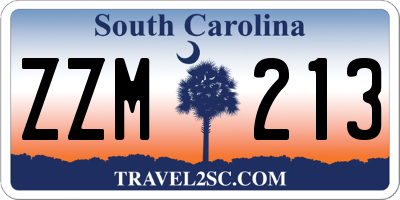 SC license plate ZZM213