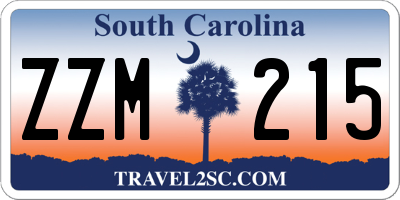 SC license plate ZZM215