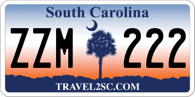SC license plate ZZM222