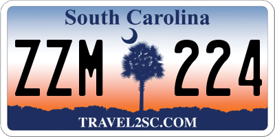 SC license plate ZZM224