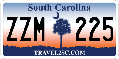 SC license plate ZZM225