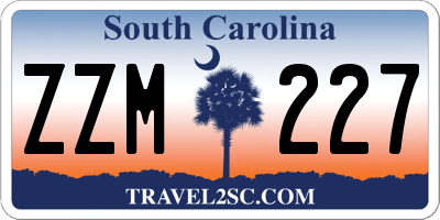 SC license plate ZZM227