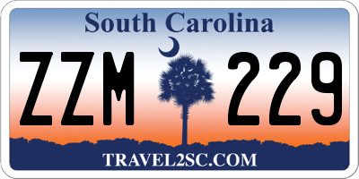 SC license plate ZZM229