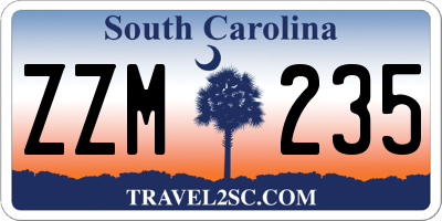 SC license plate ZZM235