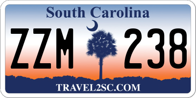 SC license plate ZZM238