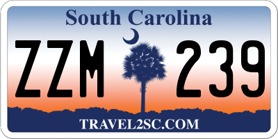 SC license plate ZZM239