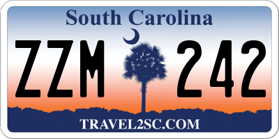 SC license plate ZZM242