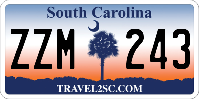 SC license plate ZZM243